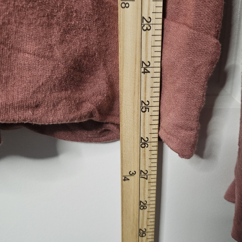 Victoria’s Secret Top L Dusty Rose Hooded Drawstring V-Neck Athletic Athleisure - Picture 9 of 9